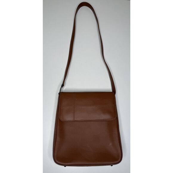 Oroton Australia Shoulder Bag Brown Leather Small Magnet Close Bottom Stud Purse - Picture 1 of 9